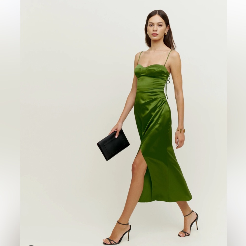 Reformation Marguerite‎ Dress - Palm Green